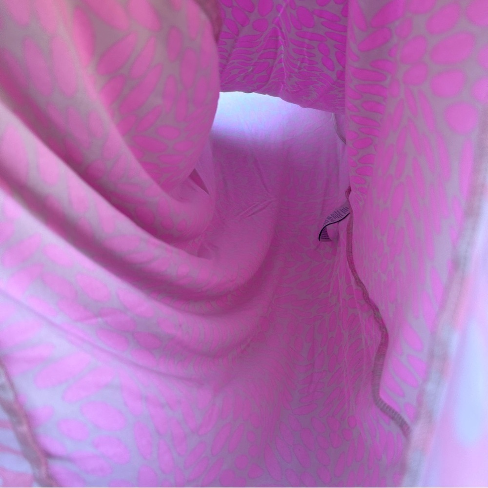 Boden Nancy Jersey Dress | Size 14 US Pink & Coral Pebble Print Made in Portugal - Picture 8 of 9